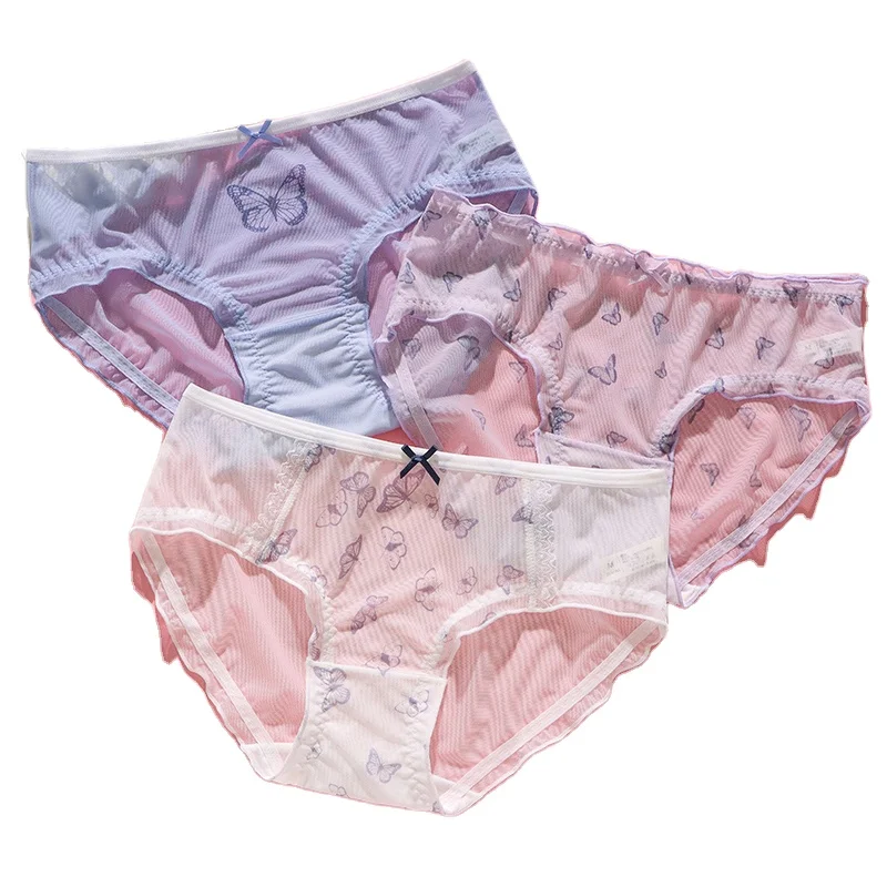 

Ex-factory price Japanese wind lingerie underwear cotton underwear girl lady bowknot pants Article 3 the combination, Customized color
