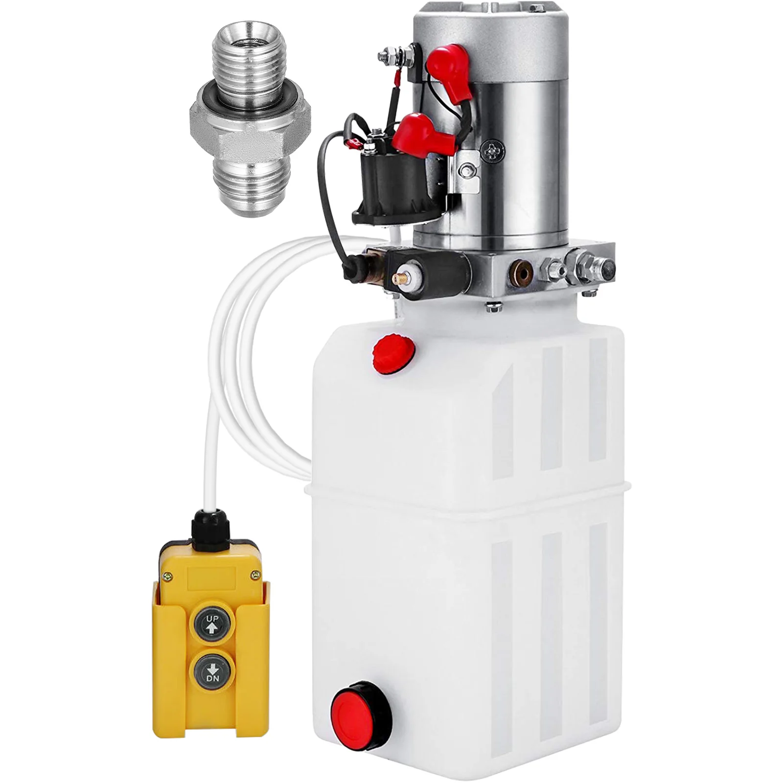 

Hydraulic Pump Electric Hydraulic Pump 8 Quart Single Acting Plastic Reservoir for Dump Trailer