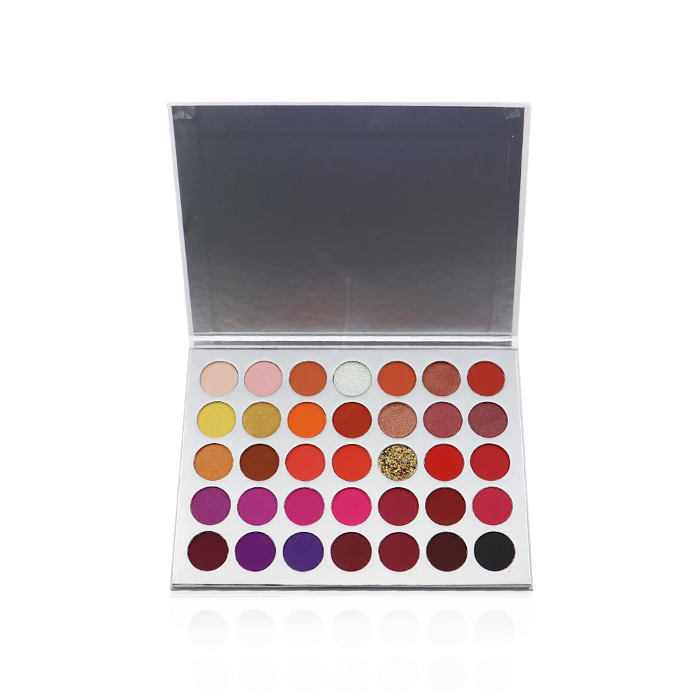 

High pigment 35 colors eyeshadow palette waterproof matte shimmer private label