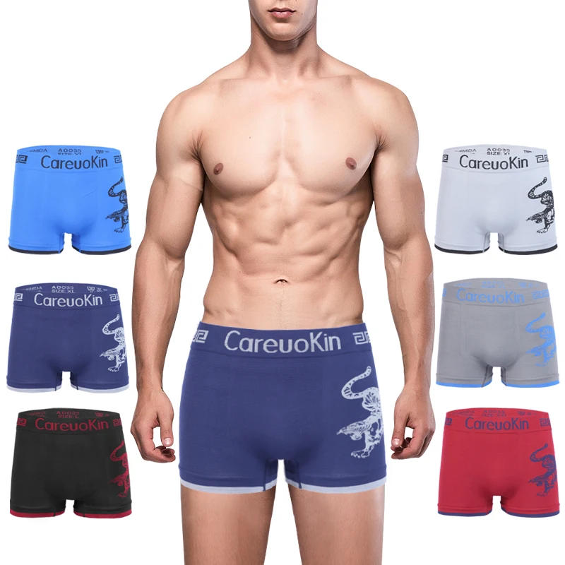 

UOKIN manufacture wholesale boxer briefs custom sex cheap men underwear spandex seamless, 6 colors