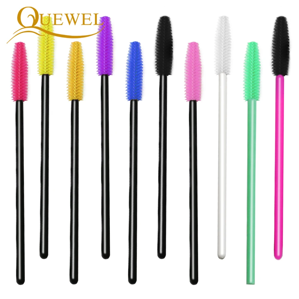 

Quewel Wholesales Disposable Makeup Brushes 50pcs/pack Eyelash Extension Brush, Pink, yellow, blue, green...