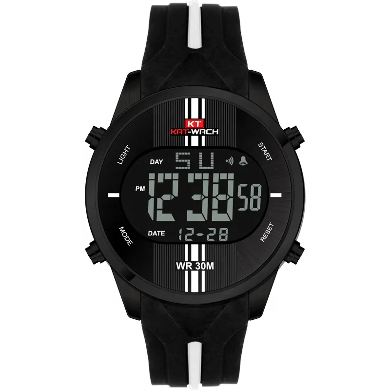 

KAT WACH 716 Men Digital Watch Water Resistant Silicone Strap Sport WristWatches