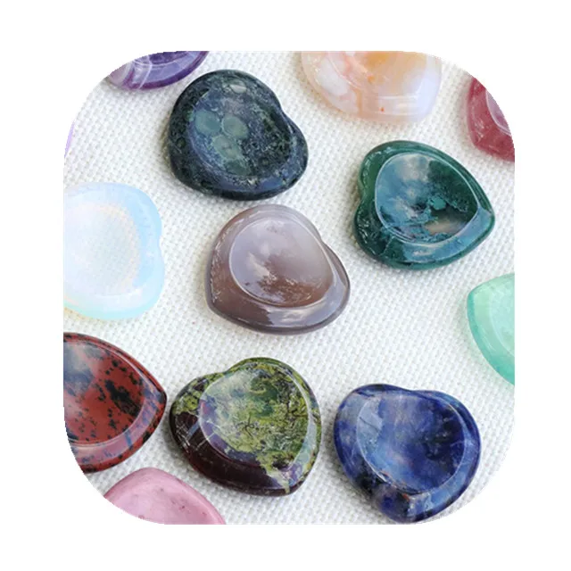 

Wholesale Chakra Gemstone Healing Energy Crystal Carved crystal love worry stone for home decoration