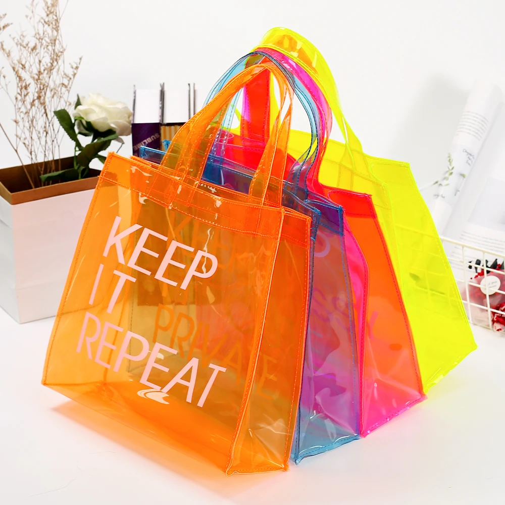

Newest Design PVC Transparent Square Underarm Jelly Tote Bags Casual Ladies Purses Hand Bags For Women
