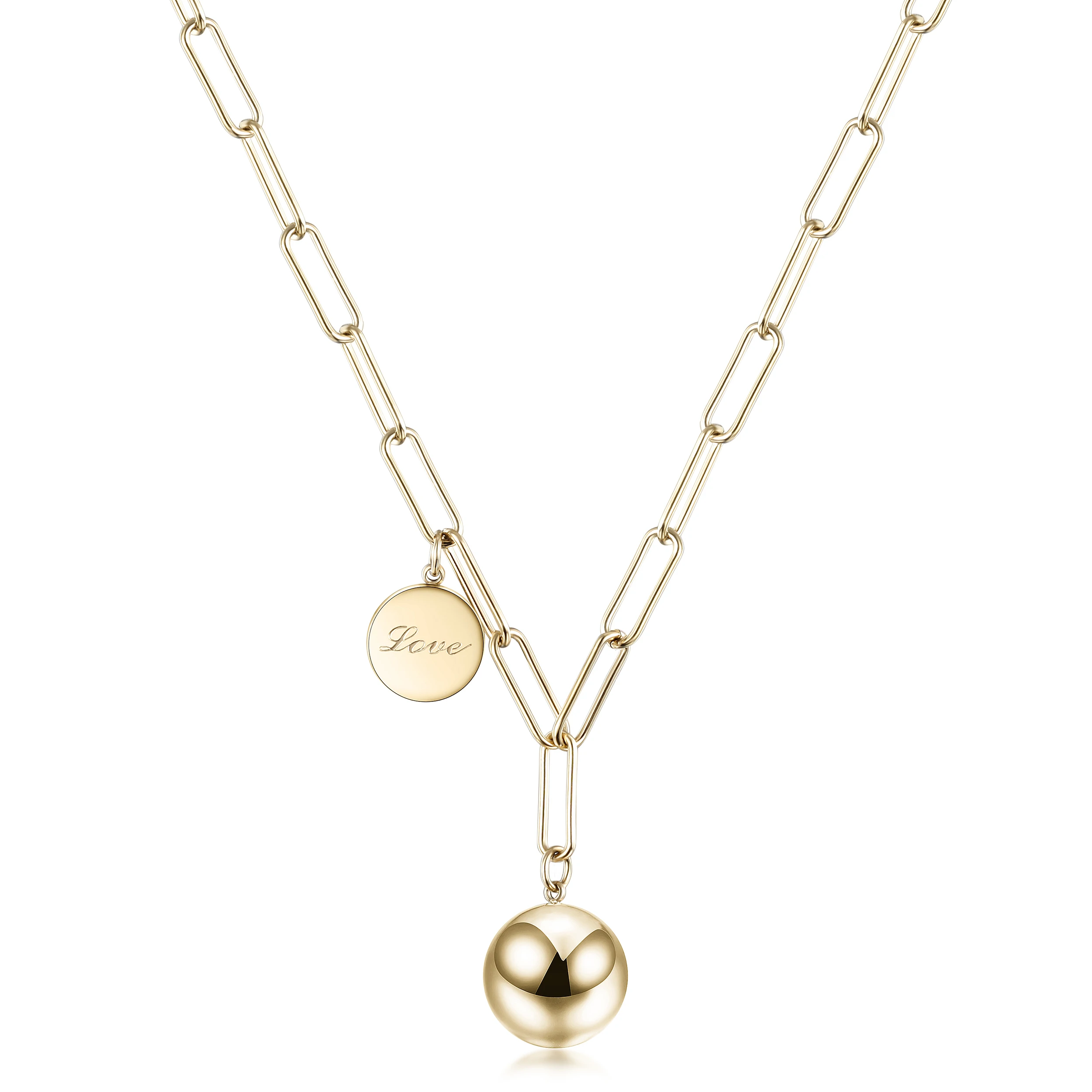 classic paper clip chain round