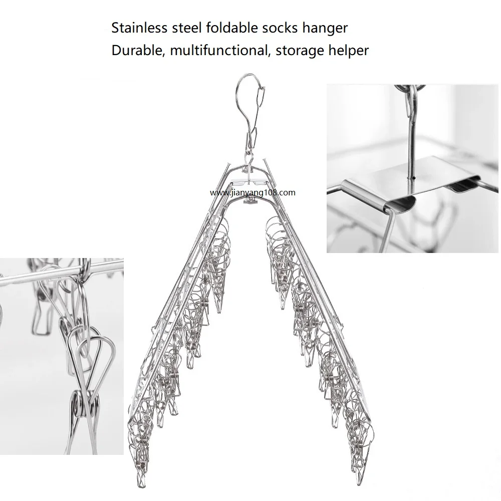 316 Pegs With Socks Hanger Silver Clothes Clips Non Slip Hangers