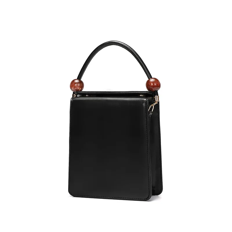 

Simple vertical all match exquisite small square box pu black women handbags