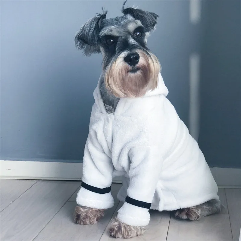 

Popular Style Pet Clothes Dog And Cat Faraday Schnauzer Teddy Poodle Winter Thicken Bathrobe Nightgown