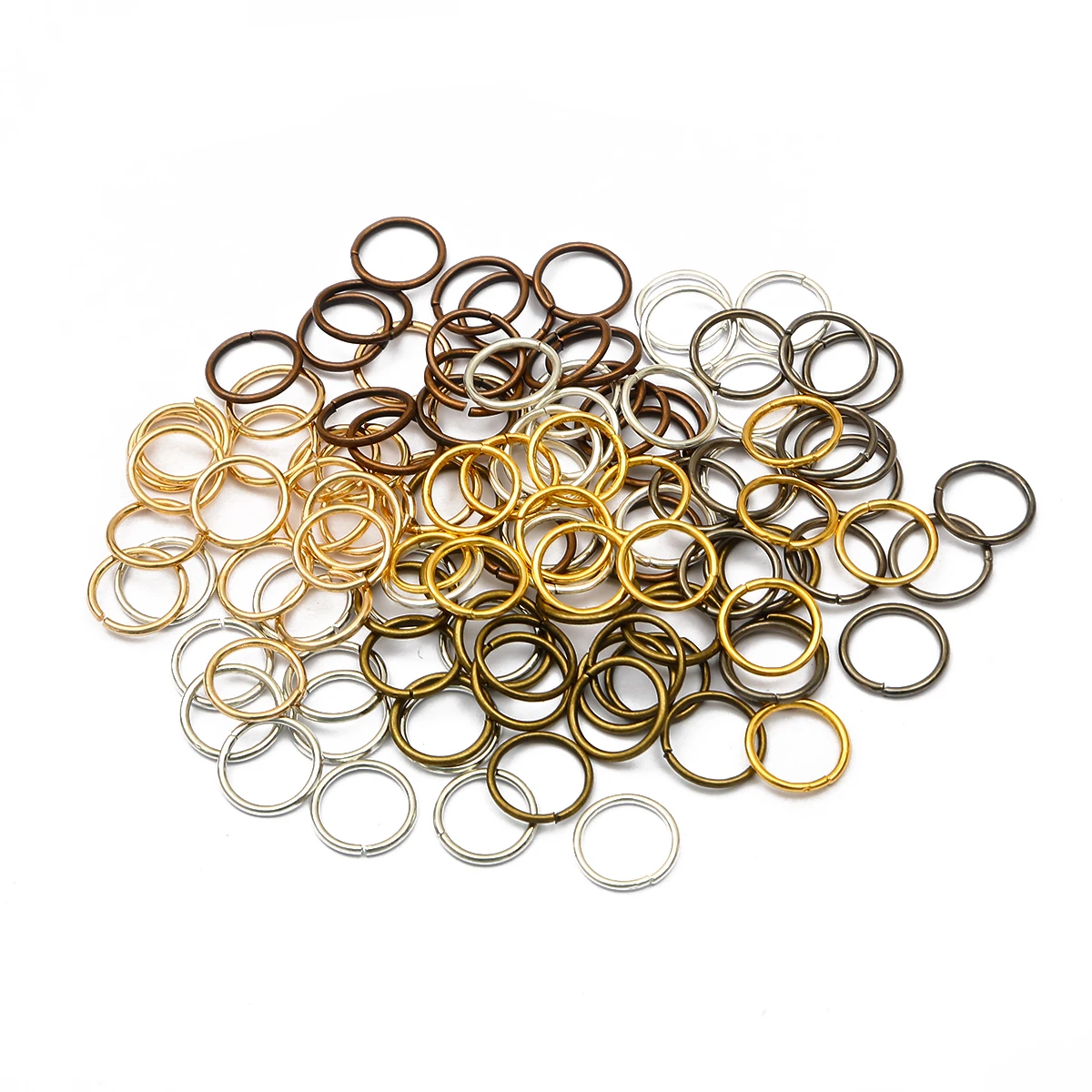 

3/4/5/6/7/8/9/10/12/14/16/18/20mm Metal Flat Open Jump Rings Gold Silver Split Rings Connectors for Jewelry Making, Gold/silver/kc-gold/rhodium/bronze/gun-metal/copper