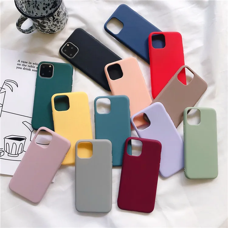

2021 Comfortable Touch Soft Matte Tpu Mobile Cell Phone Cover Case For Iphone 11 12 Mini Pro Max,For Iphone 11 12 Case Hot
