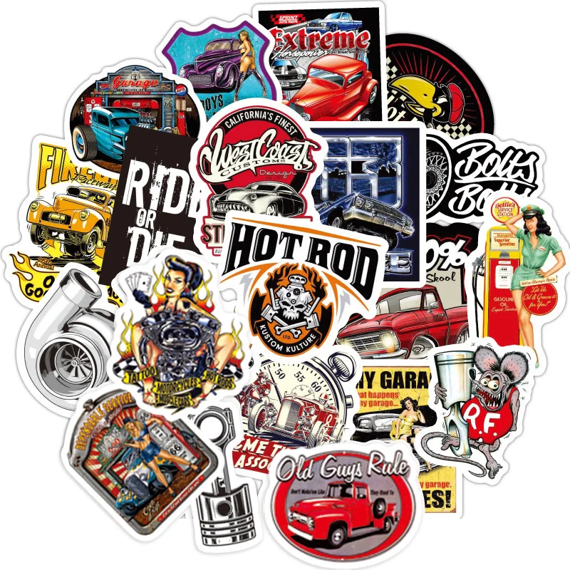 

50 pcs/ pack waterproof vinyl ecofriendly stickers for water bottle guitar, Cmyk