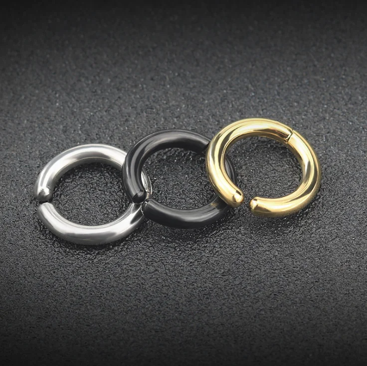 

ES1034 High Quality Stainless Steel Ear Cuff Ear Clip Non-Piercing Clip-On Huggie Earrings for Men and Women