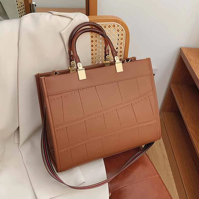 

2022 handbags for women purses snake skin pattern leather handbag