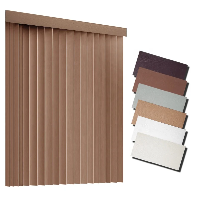 ZSTARR Eco-friendly Faux Wood Blinds Slats Vertical Blinds Pvc Shutters Interior Wooden Venetian Blinds Wooden Curtains
