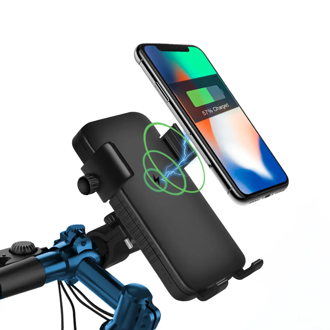 

Bicycle mountable Waterproof Mobile Phone Holder Bike Rechargeable Power Bank with Headlight 5000mAh
