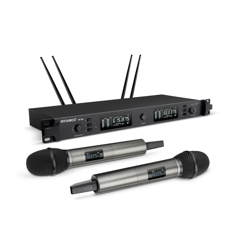 

St-960 wireless microphone is equipped with the function of echo suppression reduction to reduce echo noise, Black