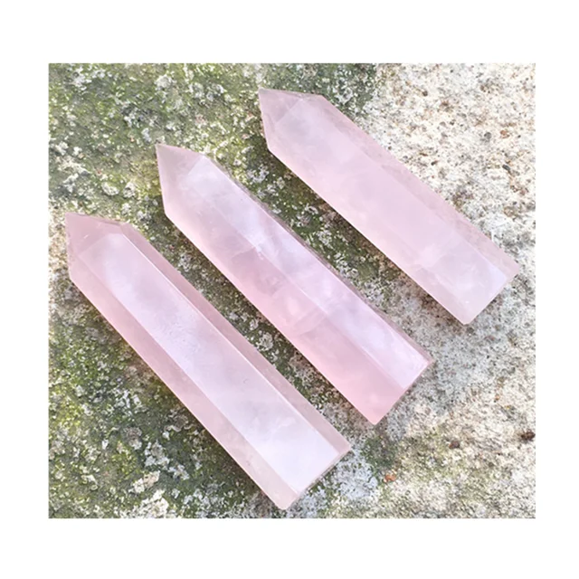 

wholesale price natural quartz tower crystals healing stones rose quartz point for HOME DECOR