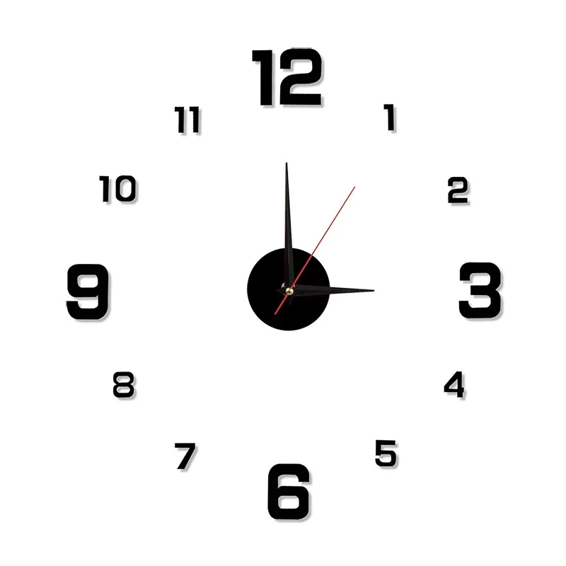 

Frameless 2022 Latest Modern acrylic diy 3D Wall Clock For The Living Room Bedroom