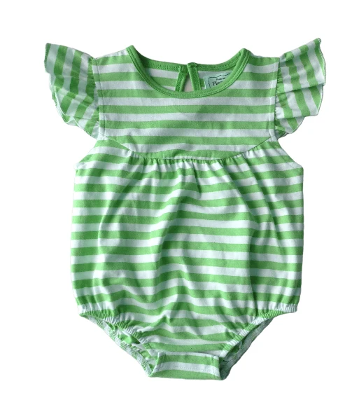 

New Arrivals Summer Kids Stripe 100% Cotton Romper Boutique Baby Plain Girls Rompers Clothing, Some colors is available