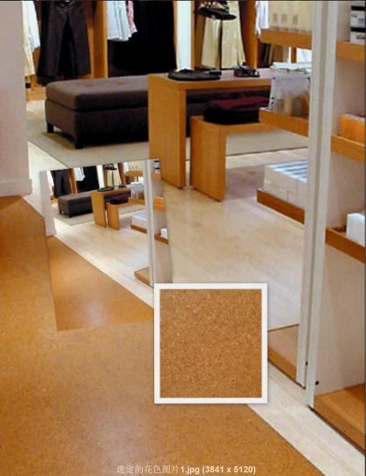 
6mm Cork parquet tiles, heat and sound insulation, warm texture for floor covering most popular pattern in 2017 