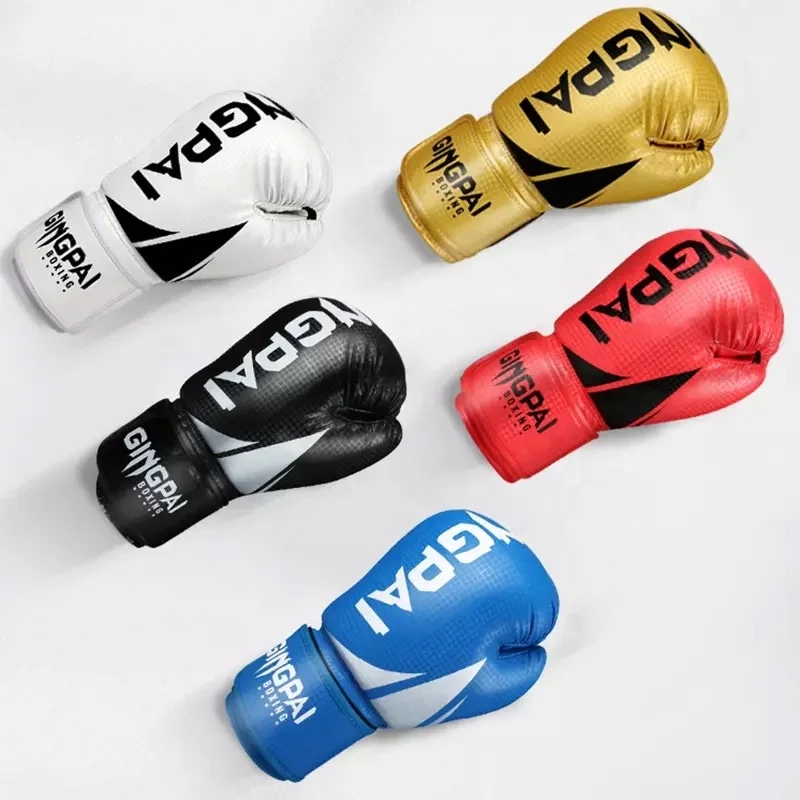 

HIGH Quality Adults Women/Men Boxing Gloves Leather MMA Muay Thai Boxe De Luva Mitts Sanda Equipments8 10 12 6OZ boks, Optional