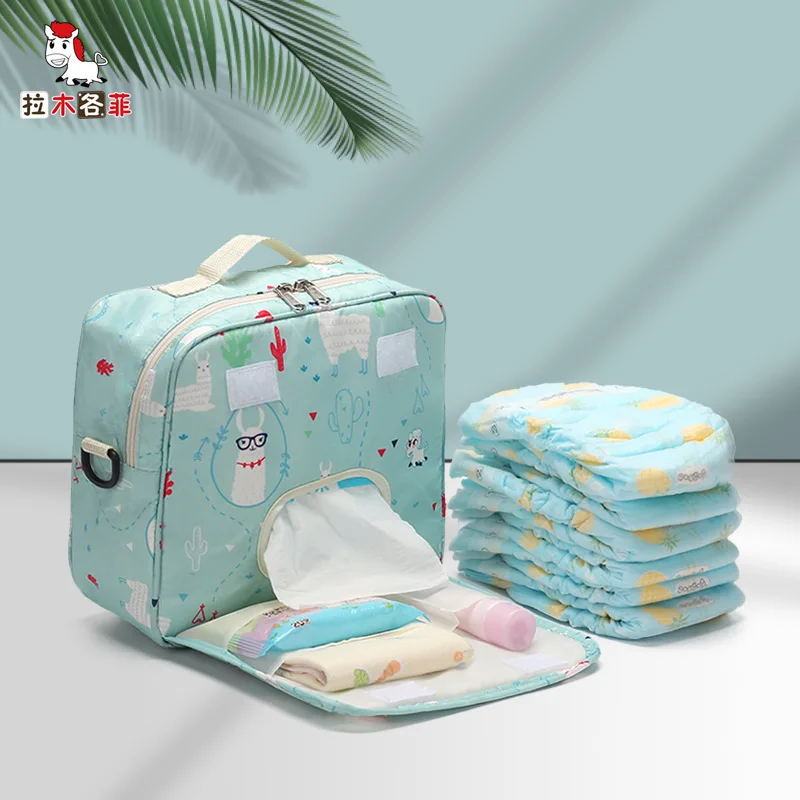 

Free Shipping Baby diaper Storage bag Portable large diaper bag One-shoulder mommy bag