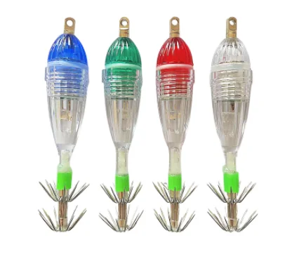 

Deep Sea Underwater Multicolor Flashing LED Squid Bait Fishing Light with Squid jig Hook