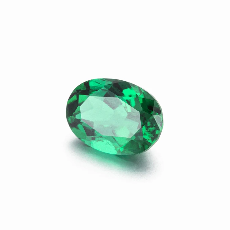 

Precious Stones Genuine Green delicacy Zambia Emerald Gemstones Exquisite egg shape emerald price per carat