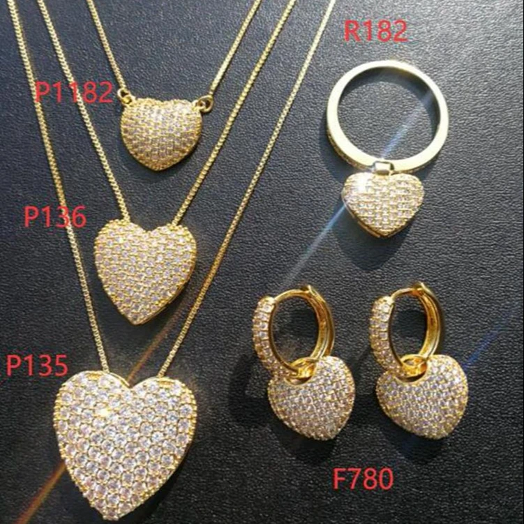 

Foxi stock mirco pave cubic zirconia heart necklace jewelry valentine gifts