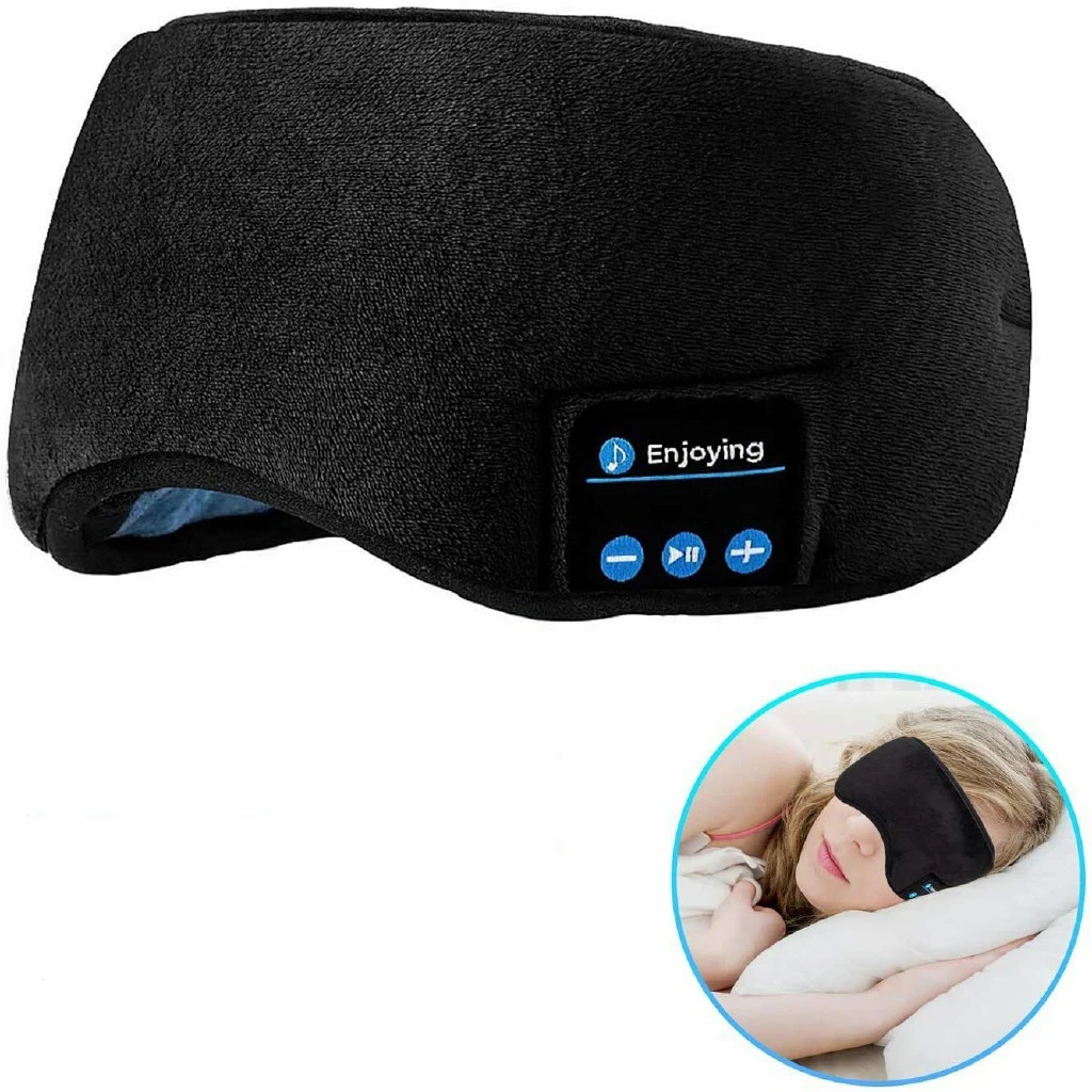 

Sleeping Headphones Bluetooth-compatible Eye Mask for Sleeping with Microphone Handsfree Travel Sleep Music Mask