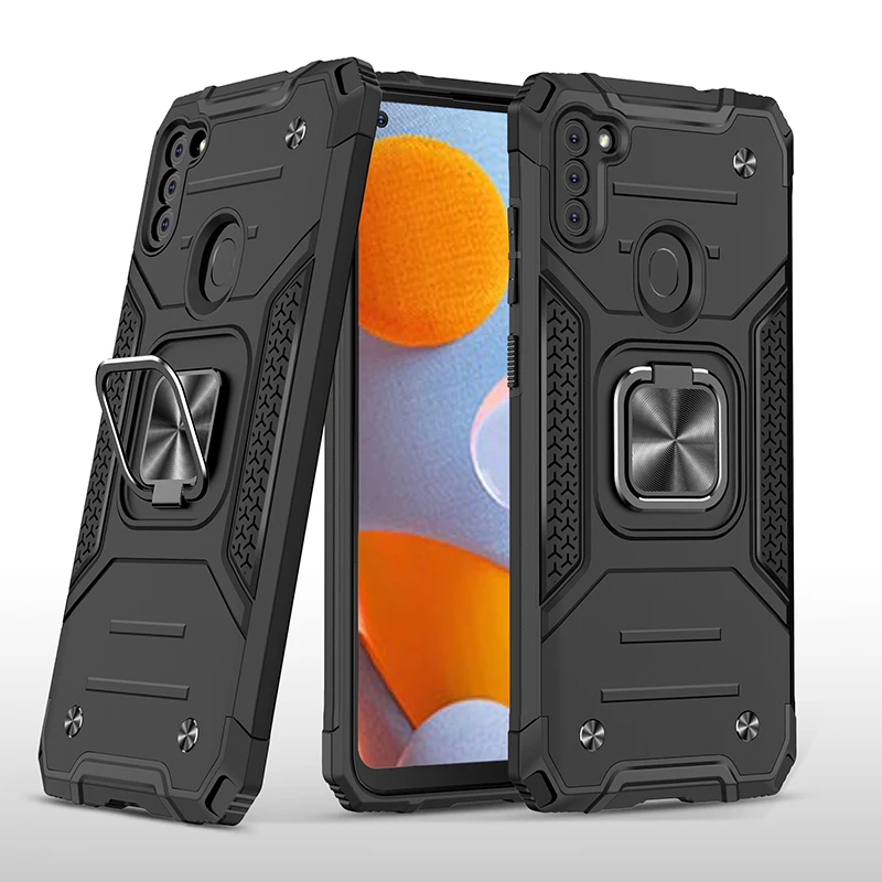 

For Samsung Galaxy A11 Case Hybrid Bracket Ring Military Shockproof Camerra Protector Phone Back Cover