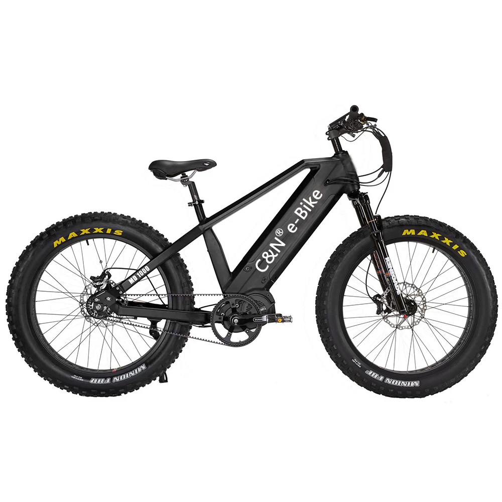 2020 New Dual Battery 48v 1000w Mid Drive Ebike Full Suspension Bafang