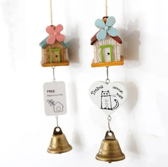 

High Quality Outdoor Garden Decoration Bamboo Wooden Copper Bell Wind Chimes, As picture shown