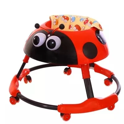 

New model ladybug baby walker adjust the height baby walker, Red,green,orange,yellow