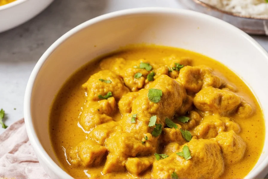 Chef toasting curry powder in a pan