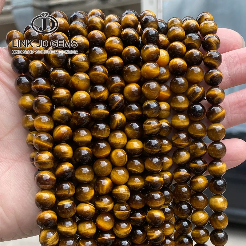 

Factory Price 7A Natural Yellow Tiger Eye Beads Round Loose Spacer Beads For Jewelry Making DIY Bracelet Accessories