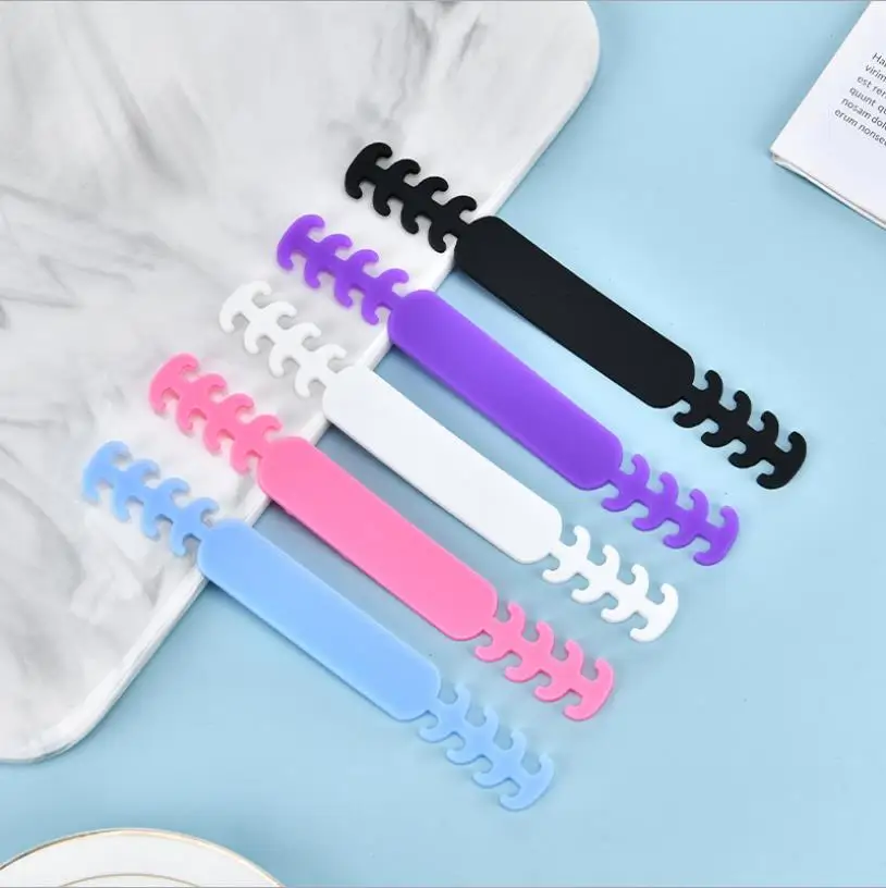 

Plastic silicone lengthened colorful ear protectors face mask holder silicone hook, White/black/pink/blue/purple