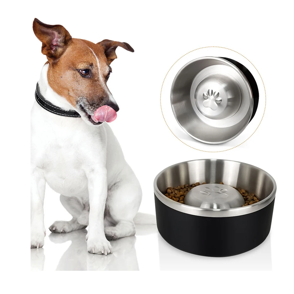 

IKITCHEN Amazon Wholesale Custom Logo Dog Bowl Stainless Steel Pet Food Bowls 21CM Elevated Dog Water Bowl, Silver