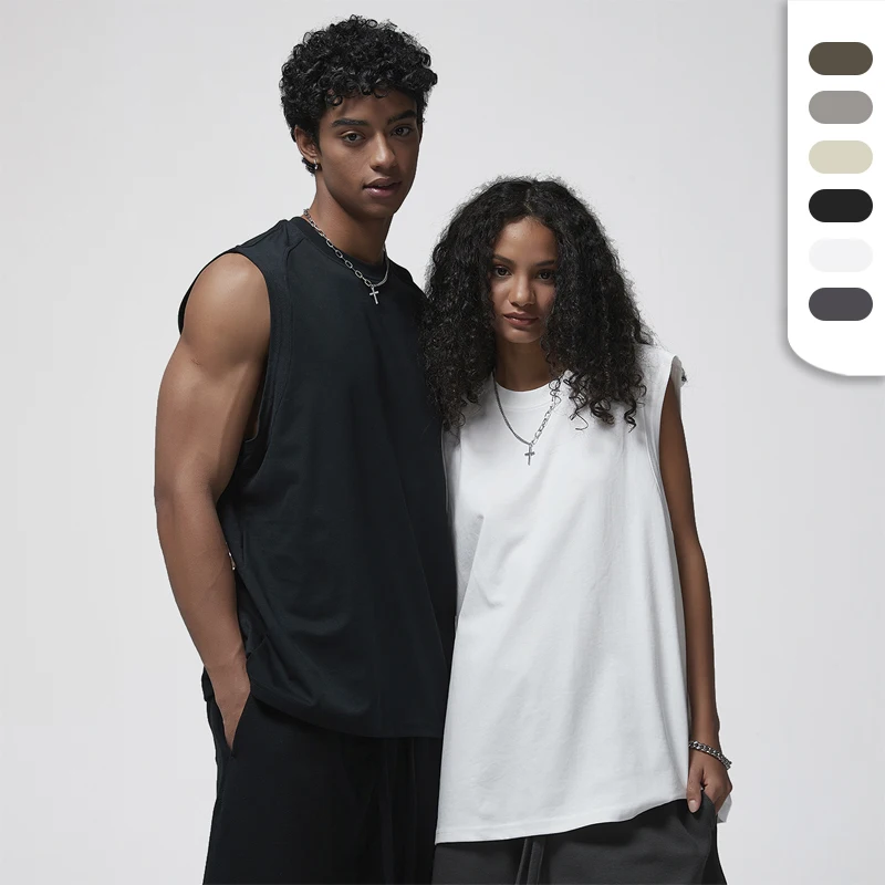 Breathable Cotton Blend Sleeveless T Shirt