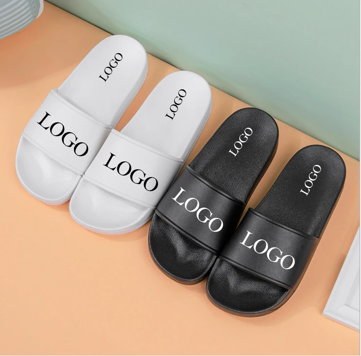 

Logo Pvc Blank Rubber Color Outdoor Funny Slide Slippers for Men Women