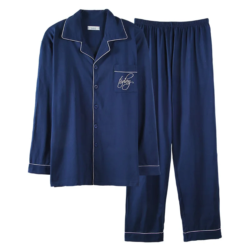 

Nightwear Satin Men Cotton Sleepwear Blue Silk Pants Pajamas Set, Blue / gray /green/ pink