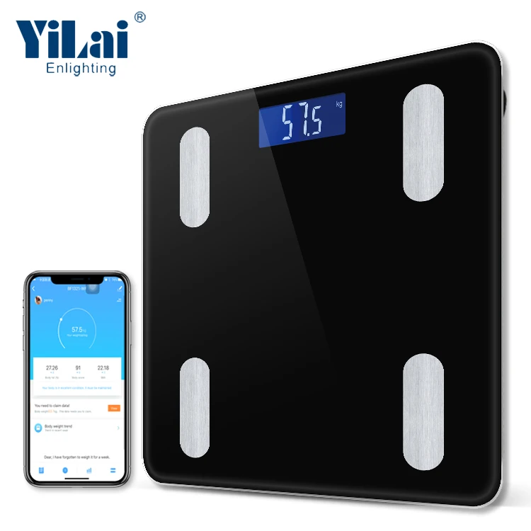 

2020 TUYA SOLUTION WIFI SMART SCALE LED DISPLAY SEGMENT HEIGHT 28MM WITH 14 BODY HEALTHY VALUES