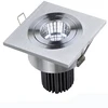 hot sale square pure aluminum led ceiling lamp recessed indoor 24 degree reflection angle led COB ceiling light 3W 5W 7W