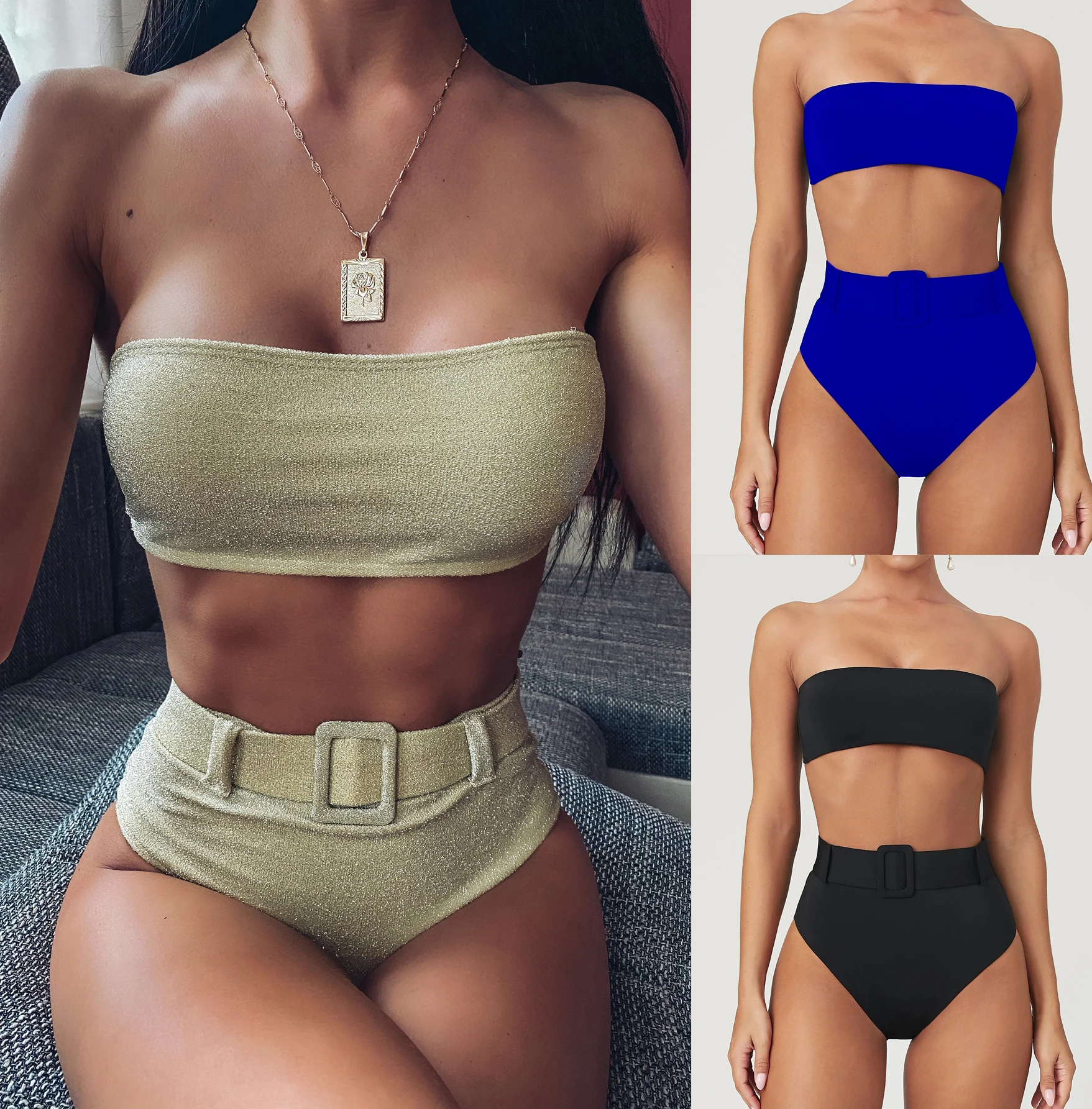 

Sexy swimsuit beachwear Push Up Off Shoulder Beach Women Swimwear Bikini, Accept customized