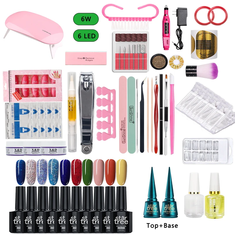 

Hot-selling women's creative nail paint kit nail polish gel and nail tools kit, Picture