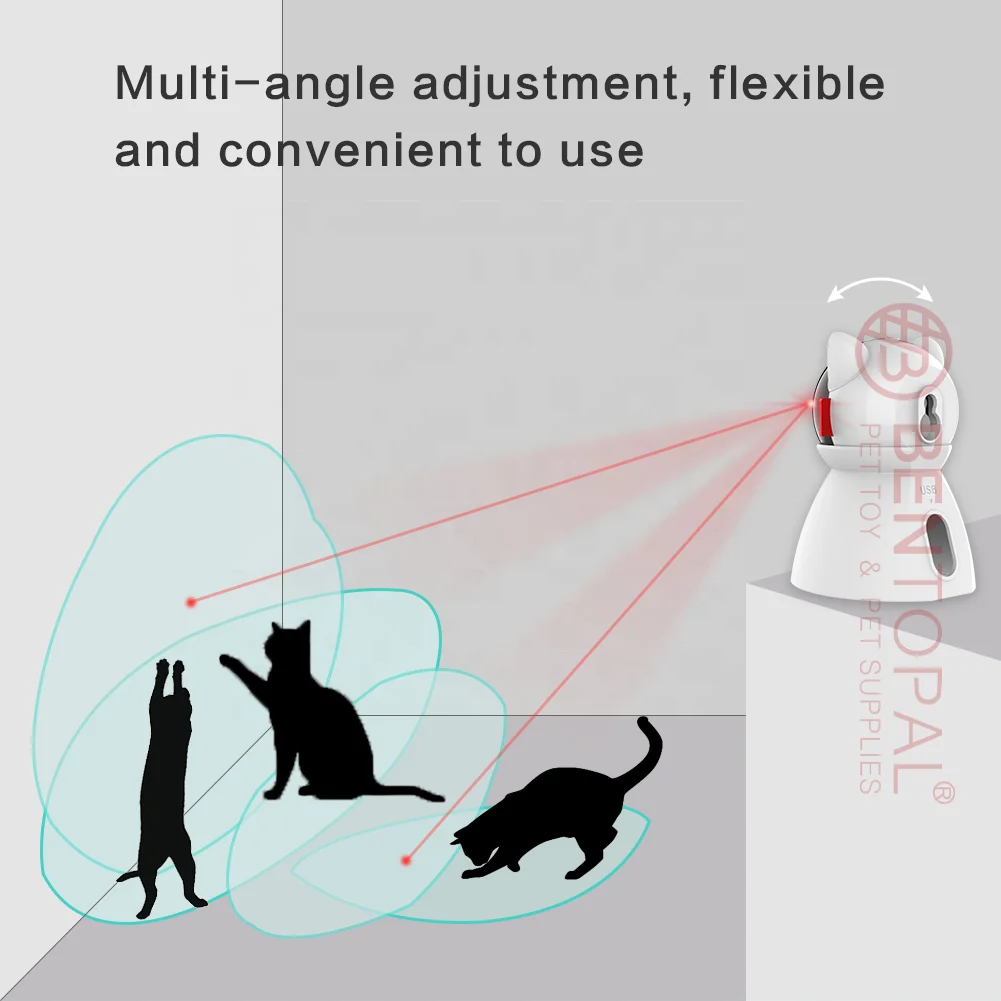 
two modes for optional slow mode and fast mode One-Key Operate induction start-up laser cat toy interactive cat toy 