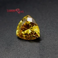 

Wholesale Wuzhou Gemstone Loose Golden Yellow CZ Stone Trillion 5*5mm Synthetic Cubic Zirconia For CZ Rings