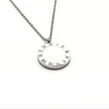 Stainless steel roman numerals necklace with shell