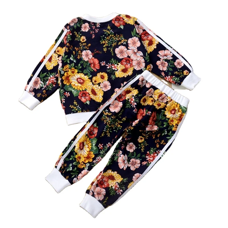 

2020 new autumn foreign trade children wear suit long sleeve zipper cardigan casual two piece girl clothing sets for wholesale, As pic shows, we can according to your request also