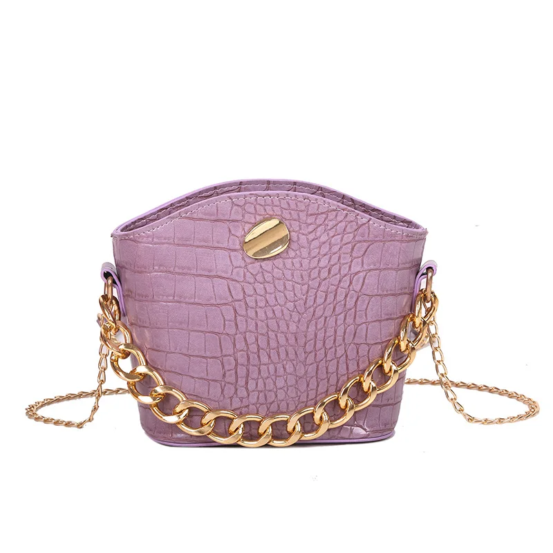 

Luxury Lady Purse Handbag Pattern Chain Simple 2021 New Trendy Retro Messenger Spring Summer Shoulder Crossbody Bag For Woman